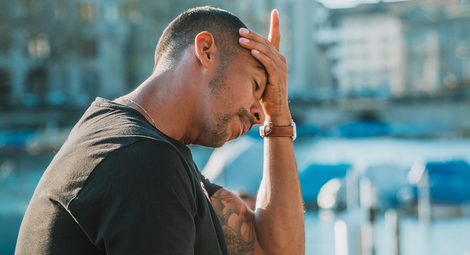 stressed man
